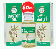 Abakari Rogan Castor Oil (60ml) (عبقری روغن ارنڈ)